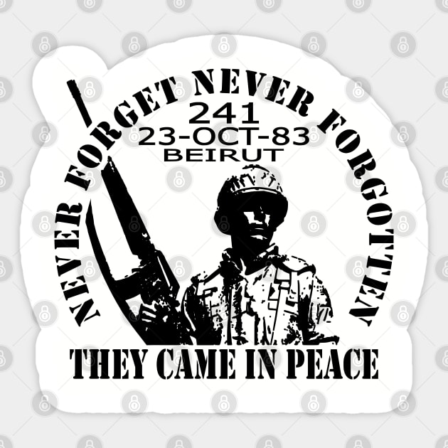 Beirut Memorial Sticker by Lifeline/BoneheadZ Apparel